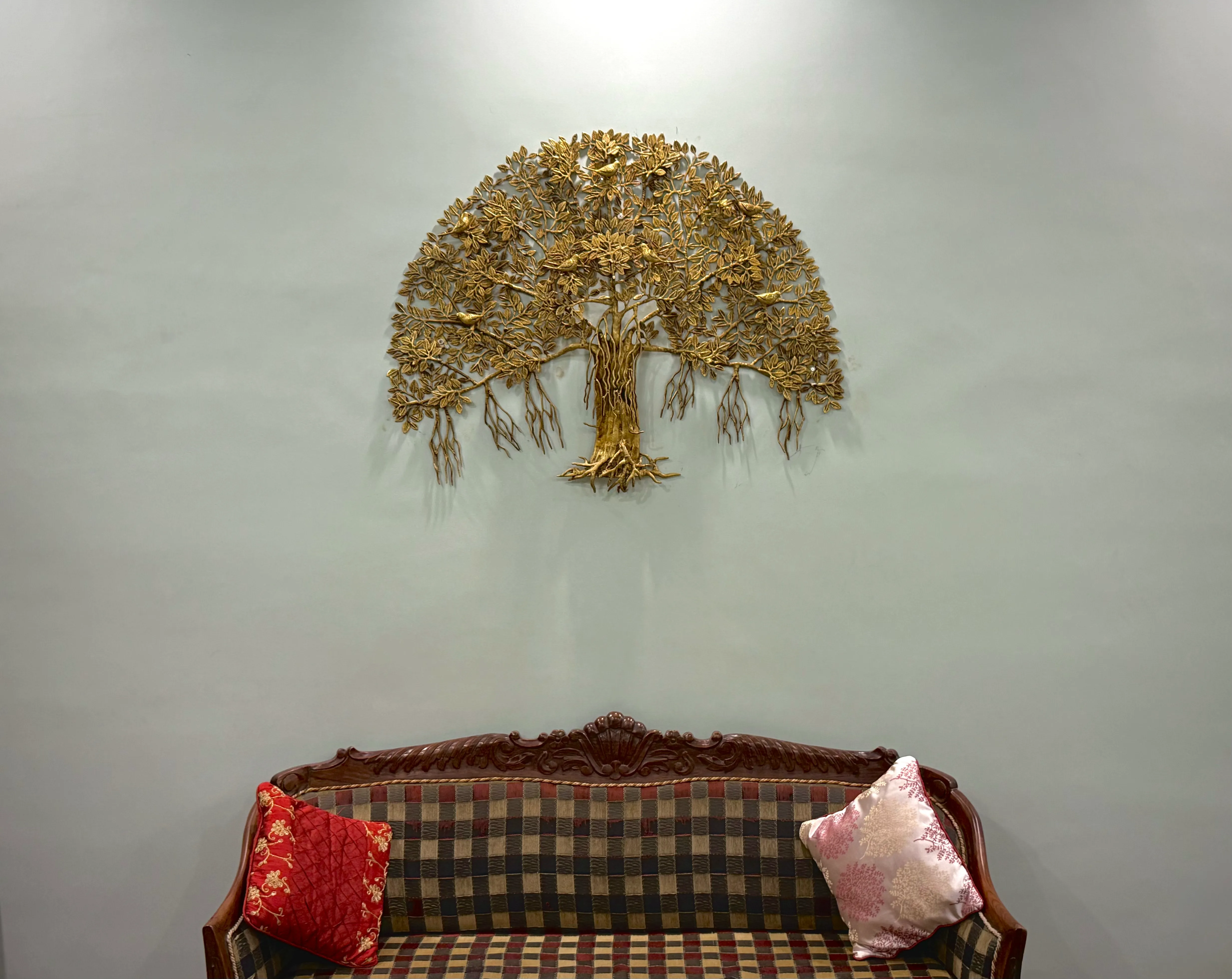 Brass 3D Kalpavriksha Wall Hanging Tree - 48″